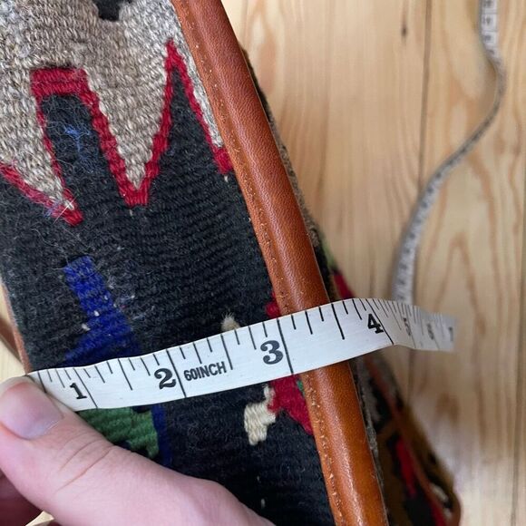 EM MAY Turkish Kilim Wool Handbag Crossbody Messenger Bag Purse Unique Suede - Picture 2 of 10